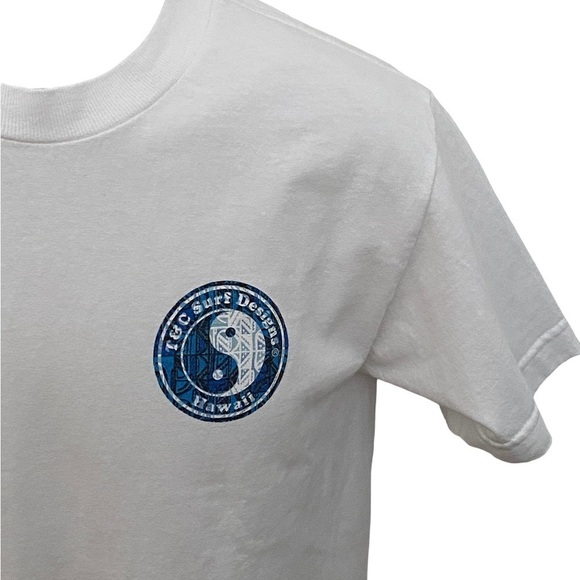 T&C Surf Designs Blue Hawaii Logo Tee Shirt Men S Small - Picture 3 of 5